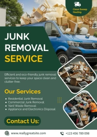 Professional Junk Removal Services Poster A3 template
