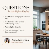 Professional Kaki Black Modern Minimal Real Estate Social Media Banner | Realtor Social Media Templa Instagram-Beitrag template