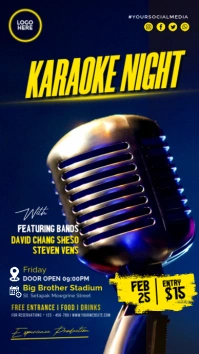 Professional Karaoke Night Instagram Story template