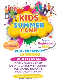 Professional Kids Festival Flyer A4 template