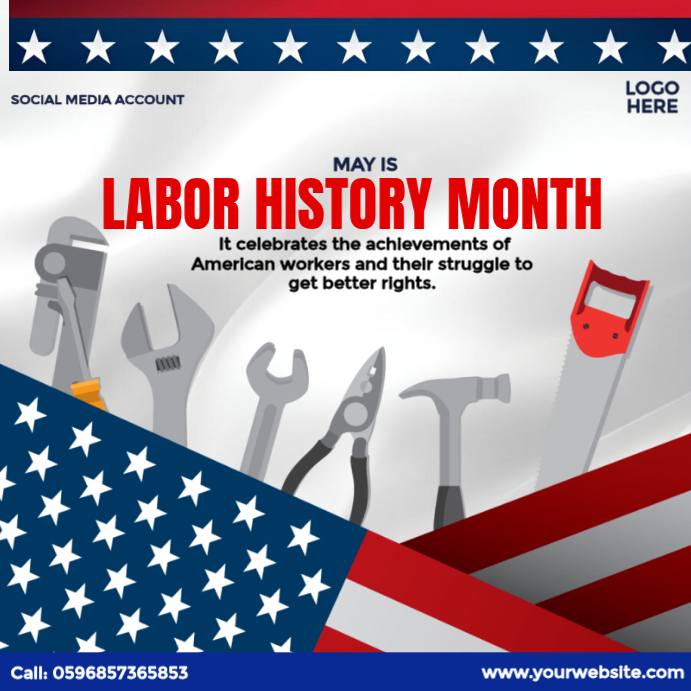 Plantilla de Professional Labor History Month | PosterMyWall