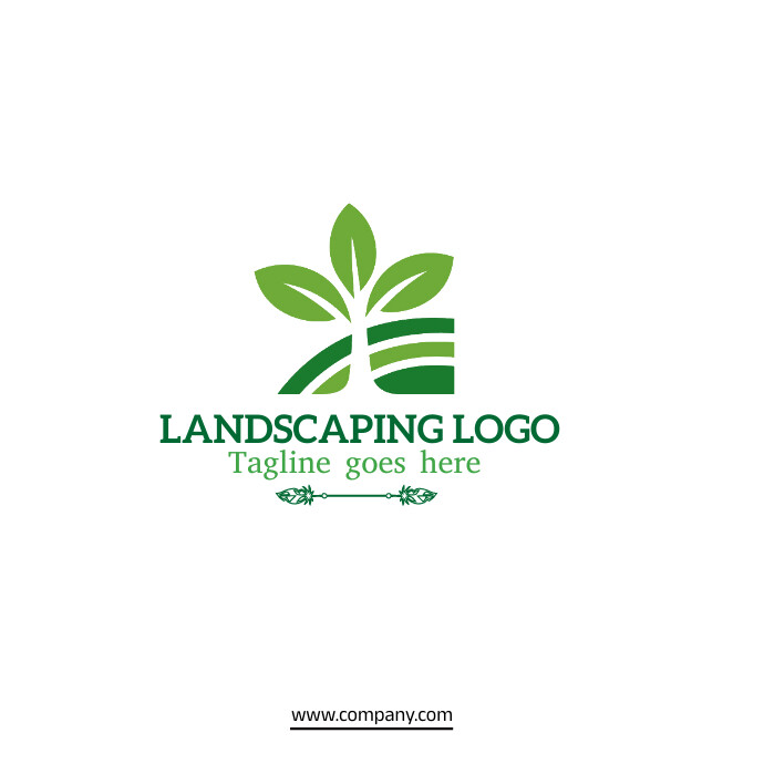 Professional Landscaping Logo Logótipo template