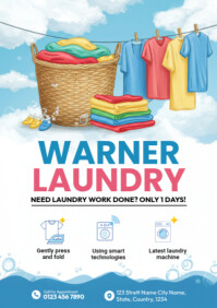 Professional Laundry Service A2 template
