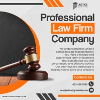 Professional Law Firm Company Instagram Post template
