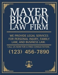 Professional Law Firm Flyer, Law Firm Poster, template
