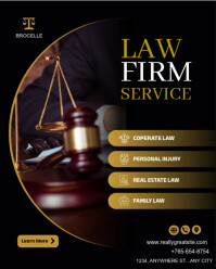 Professional Law Firm Services Instagram Portrait template