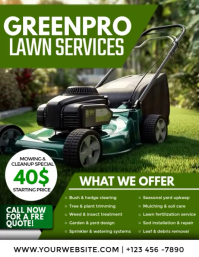 Professional Lawn Care Made Easy Flyer (US Letter) template