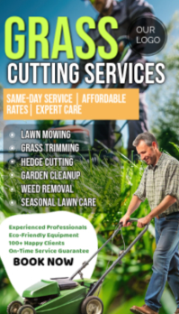 Lawn Care Services Biglietto da visita Template