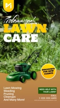 Professional Lawn Care Services Video Ad Instagram Story template