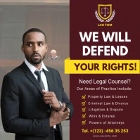 Professional Lawyer Firms Advertisement Square (1:1) template