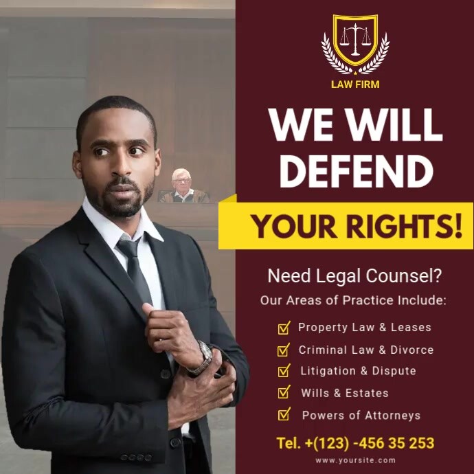 Professional Lawyer Firms Advertisement Template | PosterMyWall