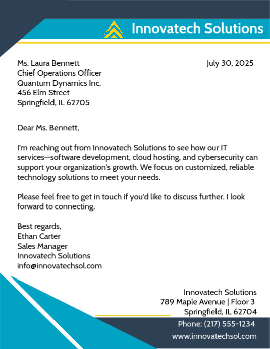 Professional Letterhead Template Flyer (us Letter) Pamflet (VSA Brief)