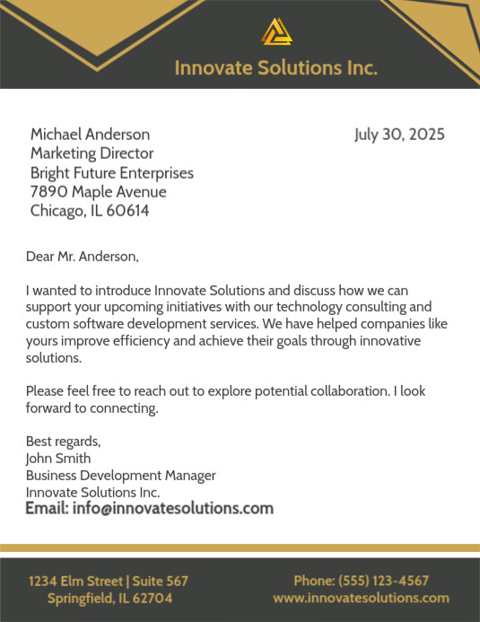 Professional Letterhead Template Flyer (us Letter)