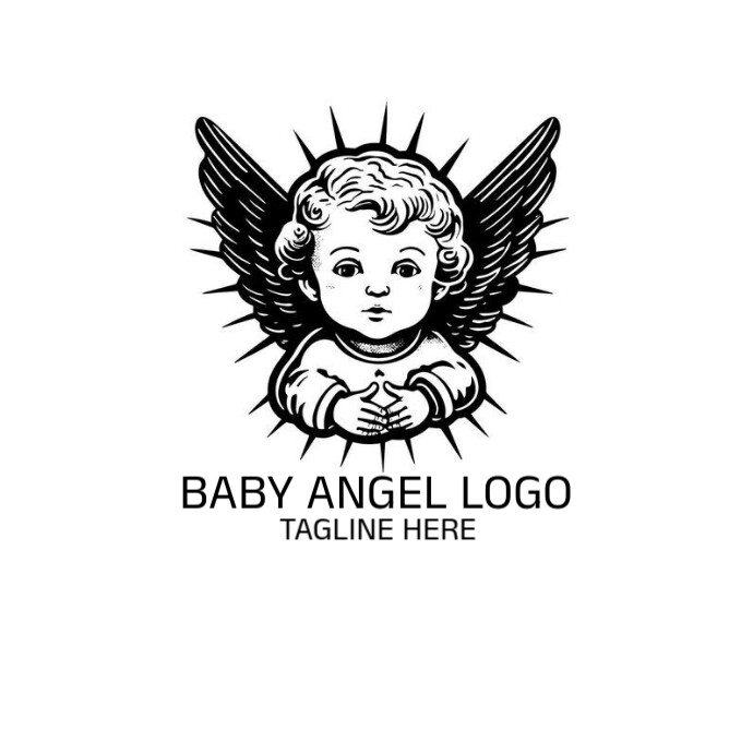 Professional Little Angel Logo Design Logo template