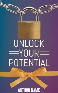Professional Lock And Ribbon Book Motivational  Kindle/book Covers template