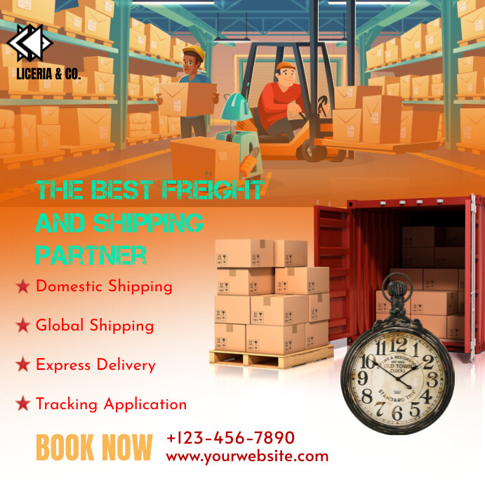 Professional Logistic Service Square (1:1) template