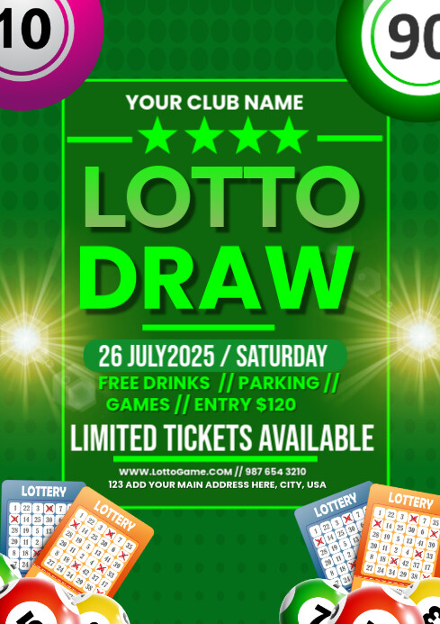 Professional Lotto Draw  A1 template