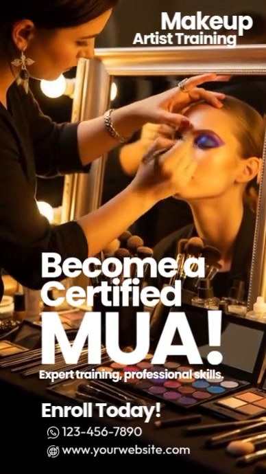 Makeup Course Post Design Makeup Artist Training Template | PosterMyWall