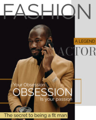 Professional Man Fashion Style Cover Magazine Instagram Portrait instagram facebook template