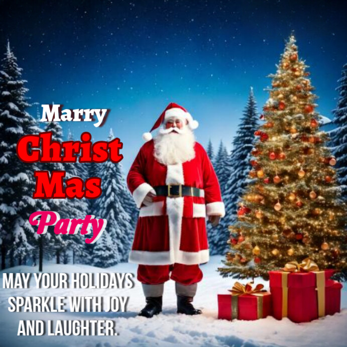 Professional Marry Christmas  Instagram Post template
