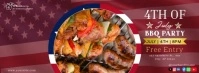 Professional Maximalist 4th Of July Barbecue Party Free Entry  Facebook Cover Photo template