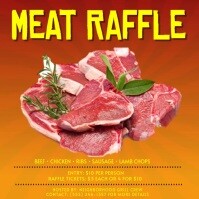 Professional Meat Raffle  Instagram Post template