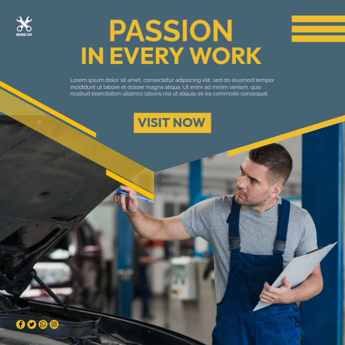Professional Mechanic-business-poster-template | PosterMyWall