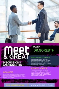 Professional Meet & Greet Pinterest Graphics template