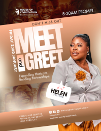 Professional Meet And Greet Flyer, Networking Event Invitation, Social Gathering Poster, Community M template