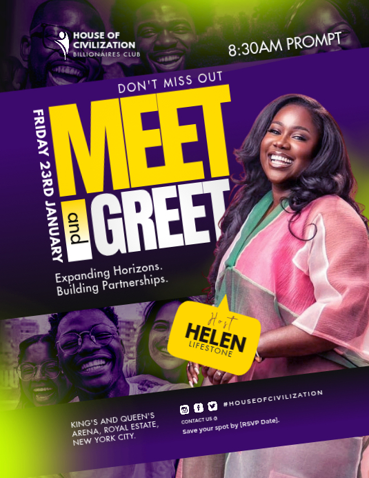 Professional Meet And Greet Flyer, Networking Event Invitation, Social ...