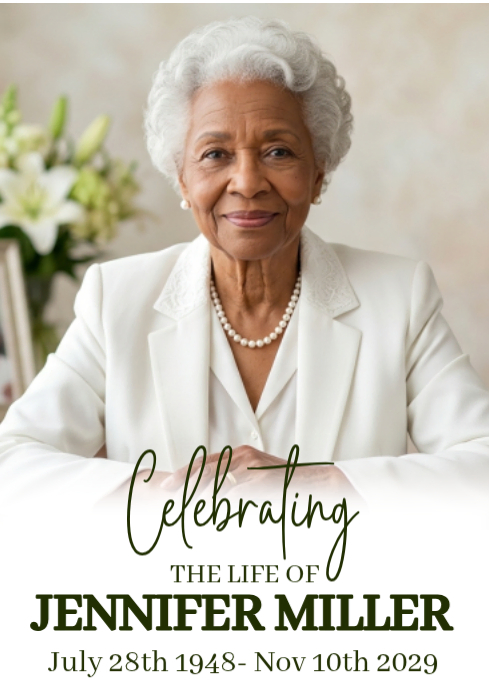 White Memorial Celebration A1 Template | PosterMyWall