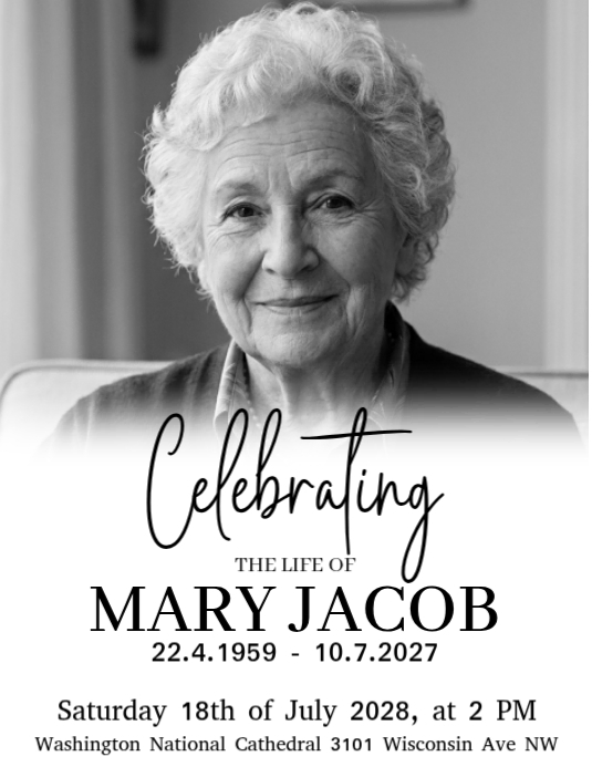 Professional memorial service flyer Template | PosterMyWall