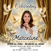 Professional Memorial Service Square Persegi (1:1) template