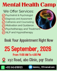 Professional Mental Health, Psychotherapy Psychiatrist Counseling Nlp Hypnosis Healing And Guidance Instagram Portrait template