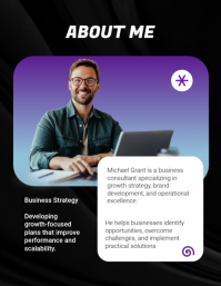 Black Media Kit for Business Strategist Folder Template - Page 2