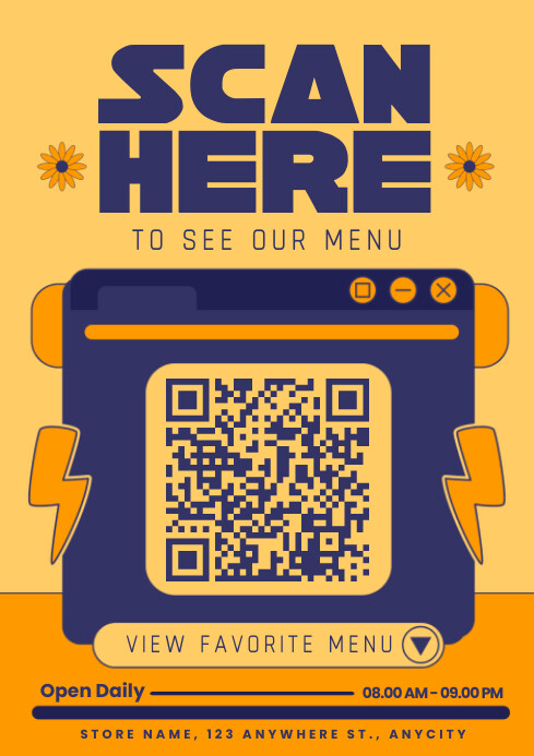 Professional Menu Food Scan Template A4 | PosterMyWall