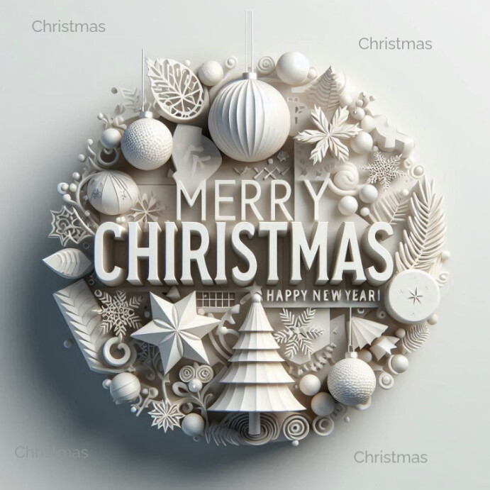Professional Merry Christmas And Happy New Year Instagram Post Template ...