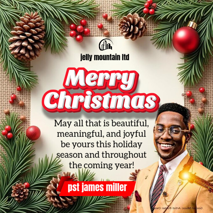 Copy of Professional Merry Christmas Instagram Post | PosterMyWall