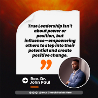 Professional Ministry Leadership Quote Instagram Post template
