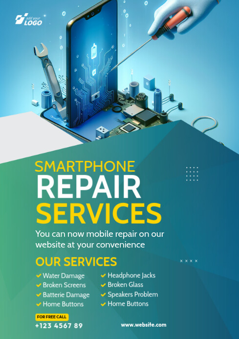 Copy of Professional Mobile Repair Services A4 | PosterMyWall