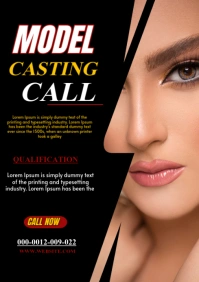 Professional Model Call design template A1