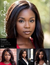 Professional Model Comp Card Template, Contac Iflaya (Incwadi ye-US)