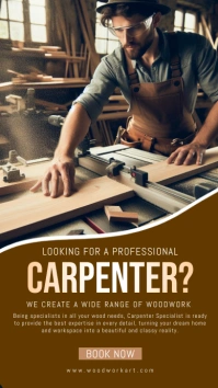 Professional Modern Carpenter Service Offer I template