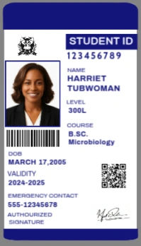 Professional Modern Editable Student Id Card Template Modern School & College Identification Badge B