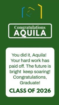 Professional Modern Graduation Video Invite | Class Of 2025 Celebration Template Digital Display (9: