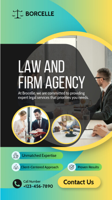 Professional Modern Law Firm & Agency Instagram Story Instagram-verhaal template
