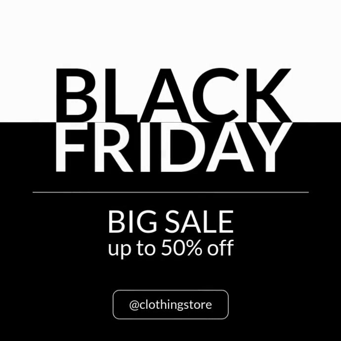 Professional Modern Minimal Black And White Black Friday Sales Advertisement Instagram Post Banner 2 Iphosti le-Instagram template