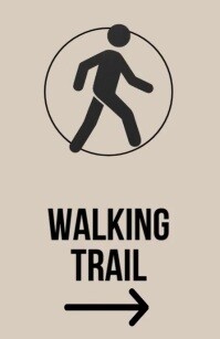 Professional Modern Walking / Hiking Trail Signage Tabloid template