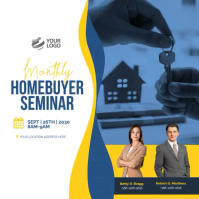 Professional Monthly Homebuyer Seminar Facebook  Instagram Post template