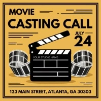 Professional Movie Casting Flyer Template Ins Instagram 帖子